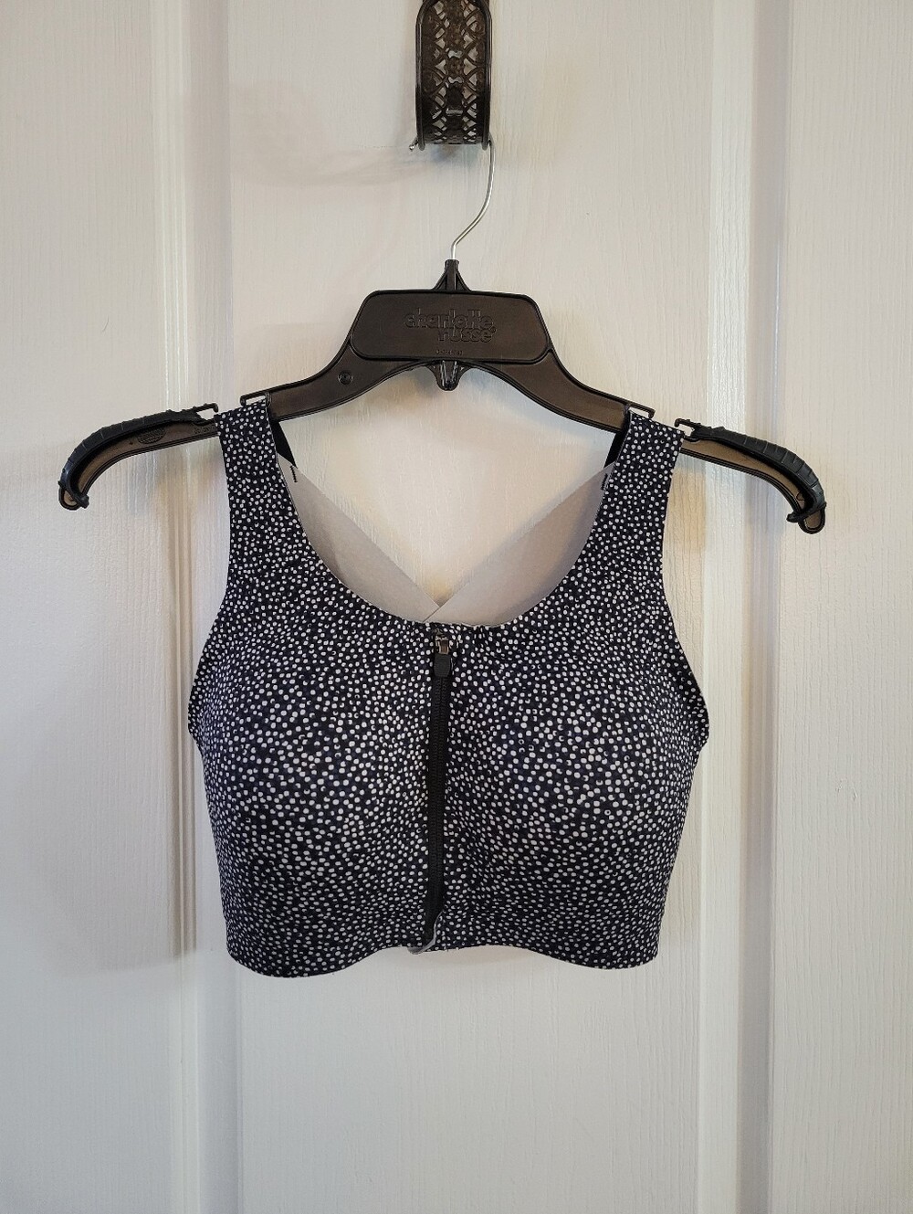 Lululemon Enlite Sports Bra Zip Front High Support Black Starlight Size 32E